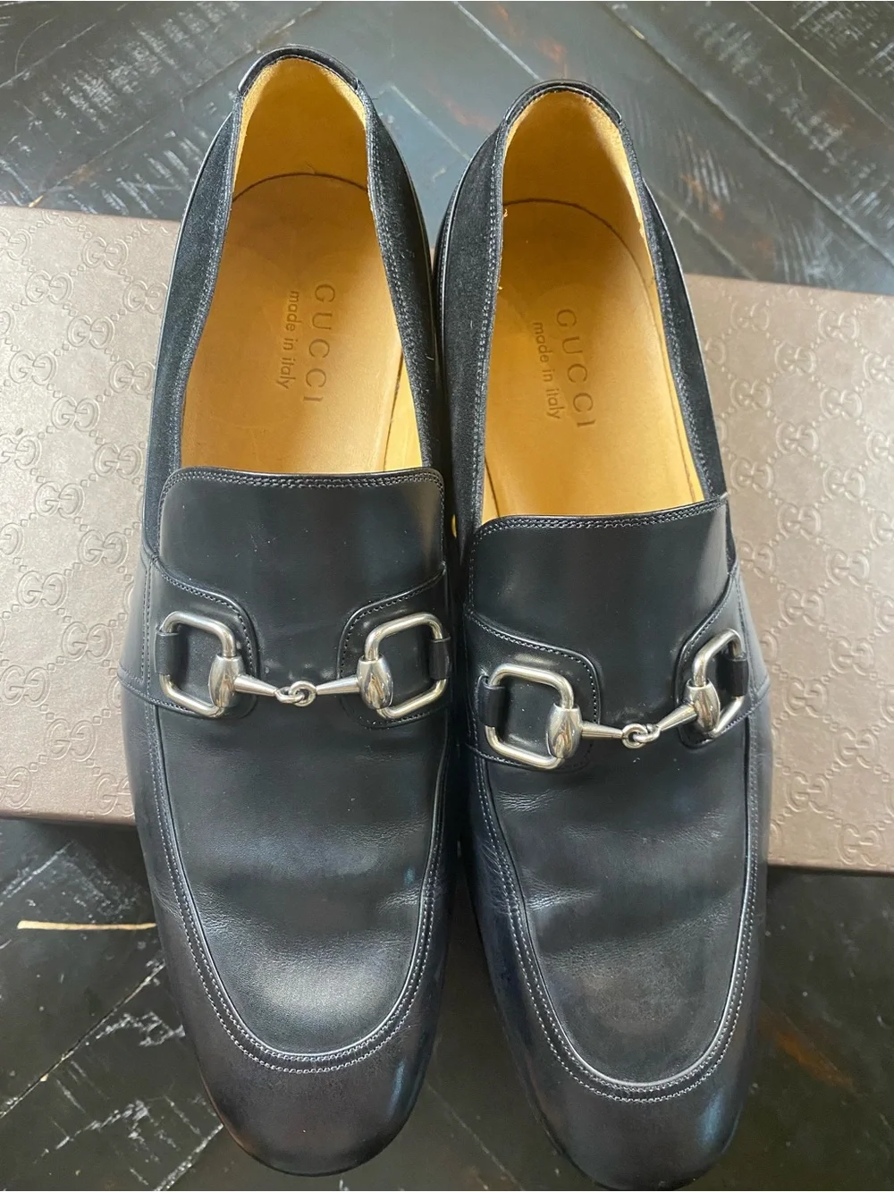 Gucci Black Leather Bit Loafers for Men